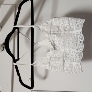 White Lacy Aerie Bralette (M)
